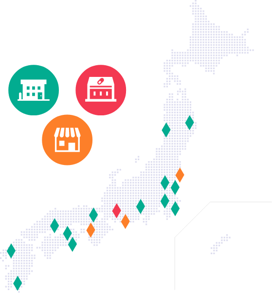 ホームセンターやスーパーなど全国でご利用いただいています